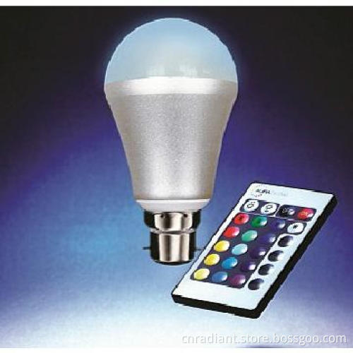 B22 RGB LED Light bulb ,Remote control, 4W, Color Changing,UL FCC